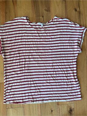 Green Envelope size XXL Women's Red & White Striped Tee